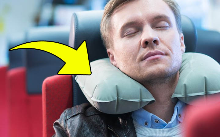 Don’t blow up your neck pillow to full volume