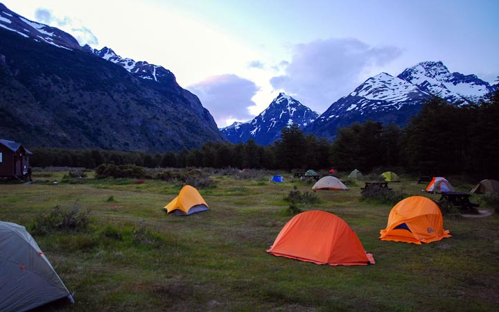 Camping in Patagonia, Chile
