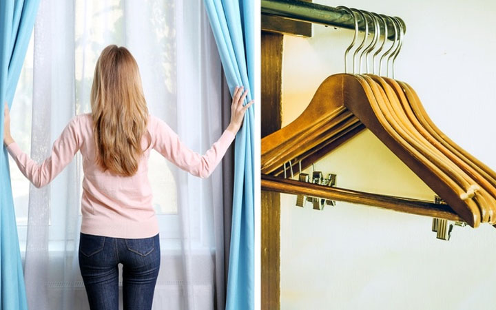 You Can Close The Curtains With Hangers